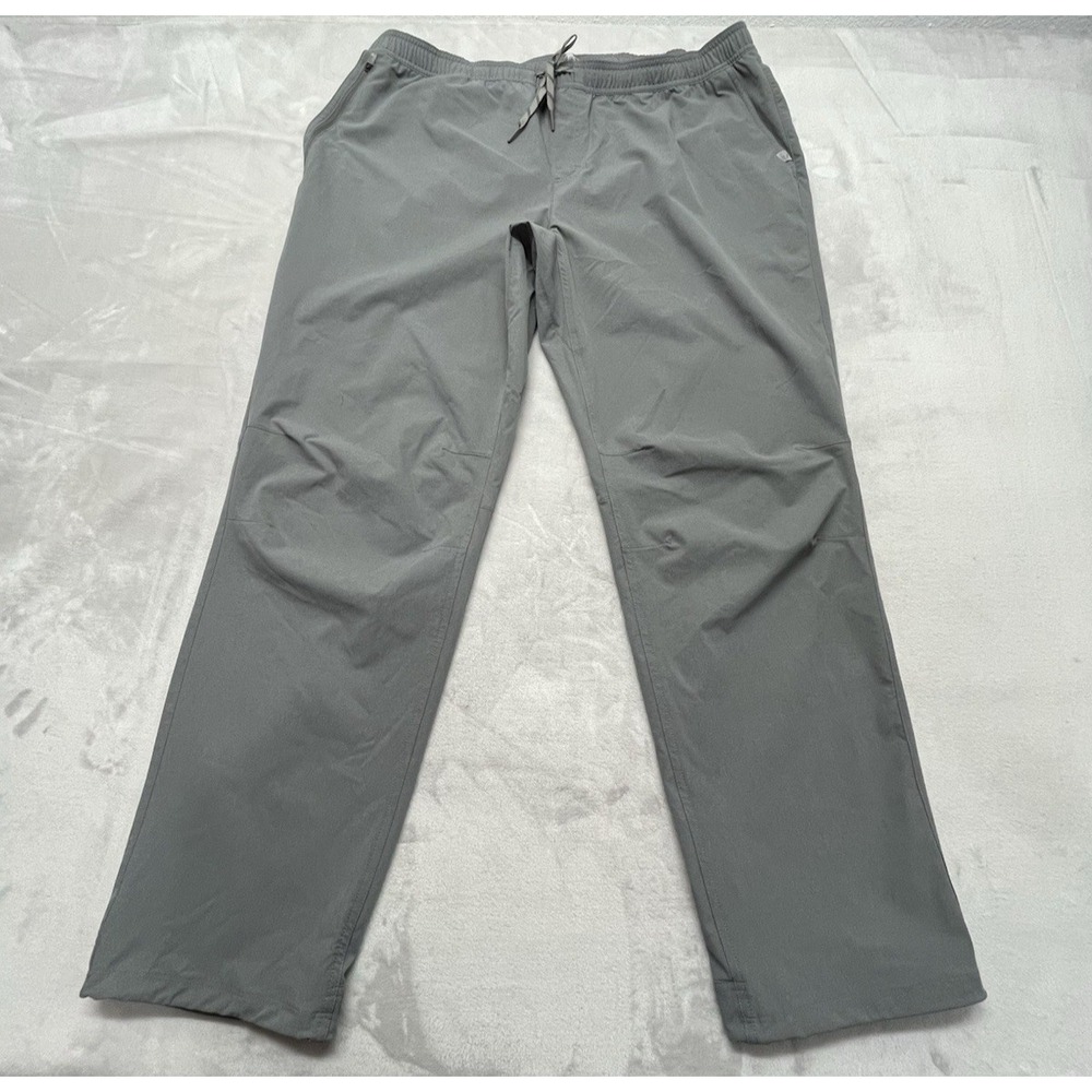 LL Bean Multisport Pants Men 2XL 40x32 Gray Straight Stretch UPF 50 Quick Dry